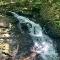 A rushing stream in the Adirondack Mountains off of one of the trails.